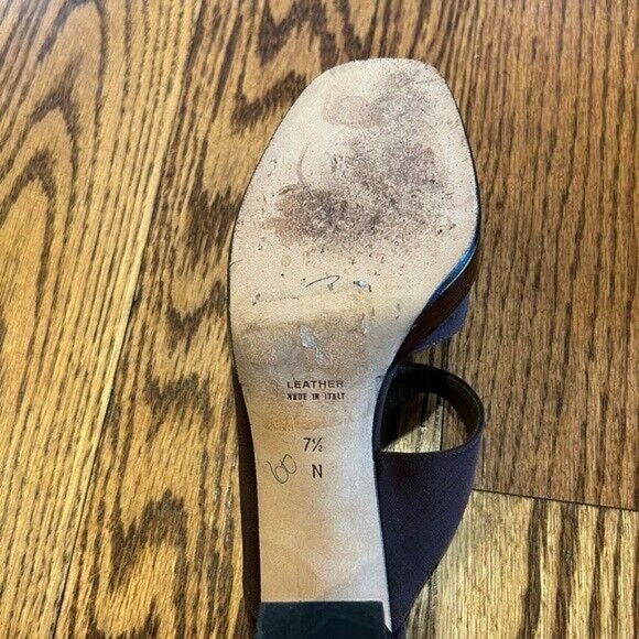 STRIKING Yves Saint Laurent Strappy Platform Slip-on Slides Size 7.5 - Picture 5 of 5